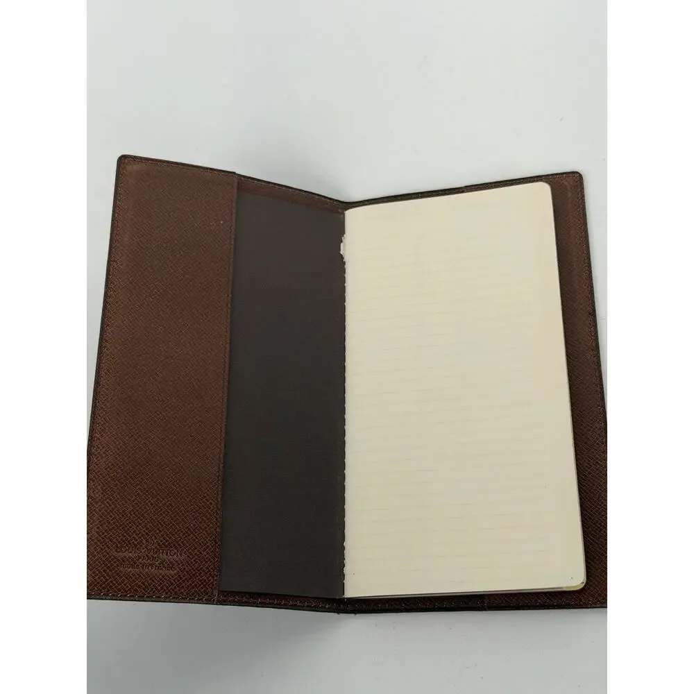 Louis Vuitton Pocket Agenda Cover in Brown Coated Canvas and Leather